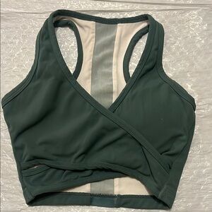 Dark Green Sports Bra